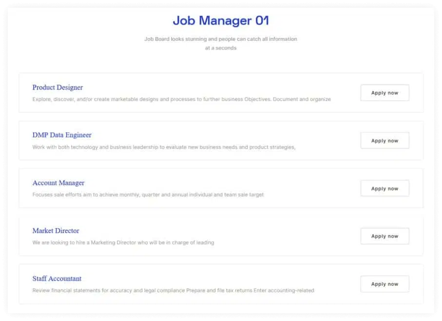Elementor Job Manager Widget by Move Addons