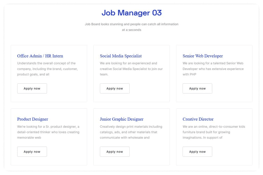 Elementor Job Manager Widget by Move Addons