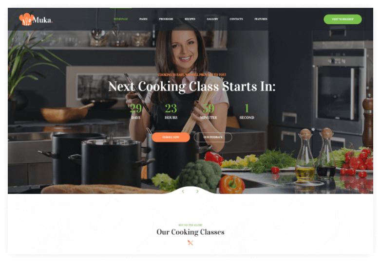 Muka - Bakery and Cooking Classes HTML Template
