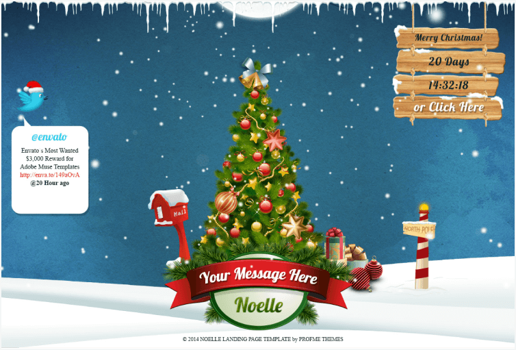 Noelle Christmas Landing Page Template