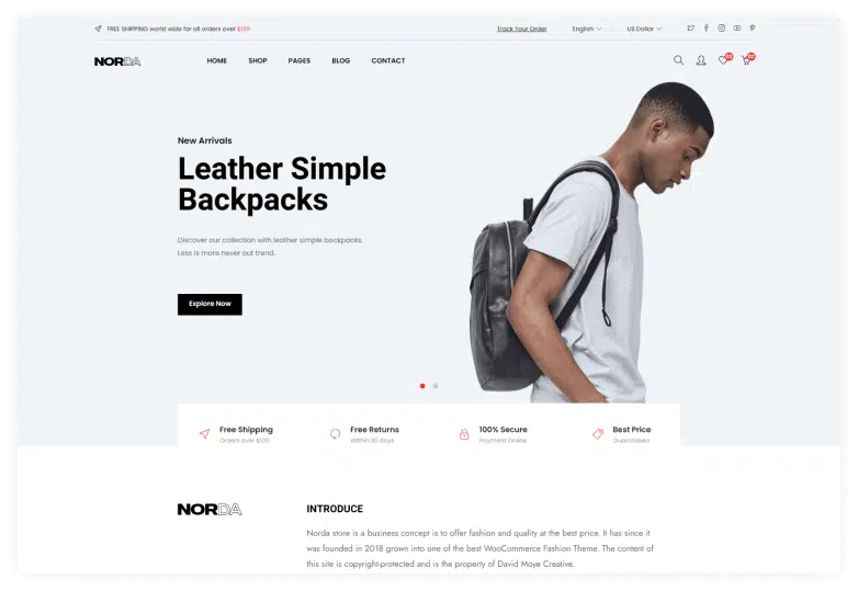 Norda – Minimal eCommerce HTML Template