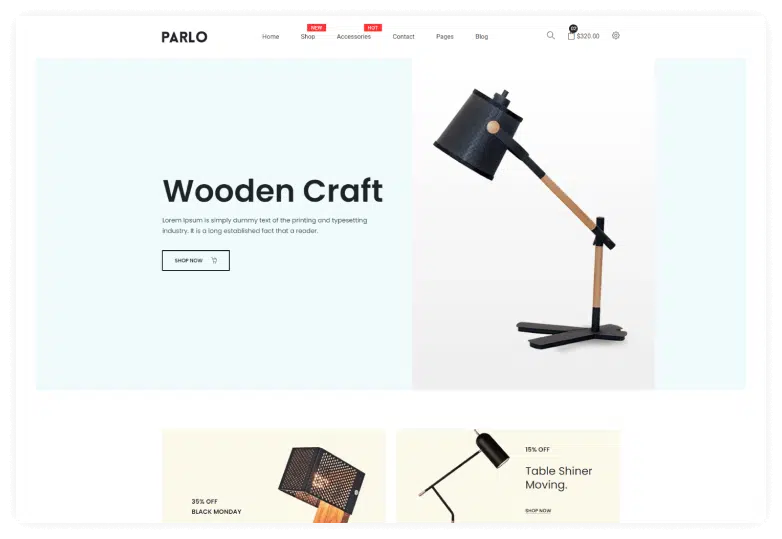 Parlo – Fashion, Furniture Store HTML Template
