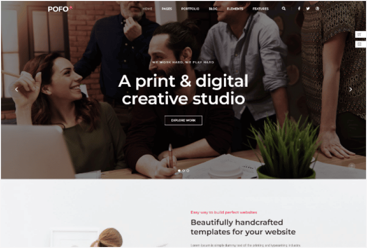 pofo creative agency corporate and portfolio multipurpose template