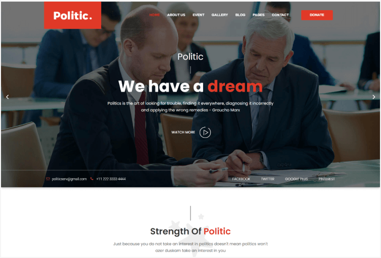 Politic – Political WordPress Theme