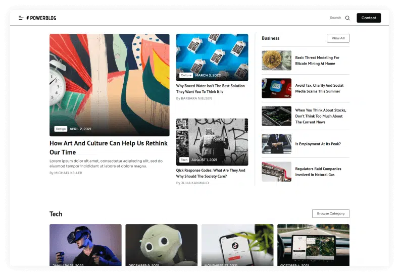 Powerblog - News Webflow Template