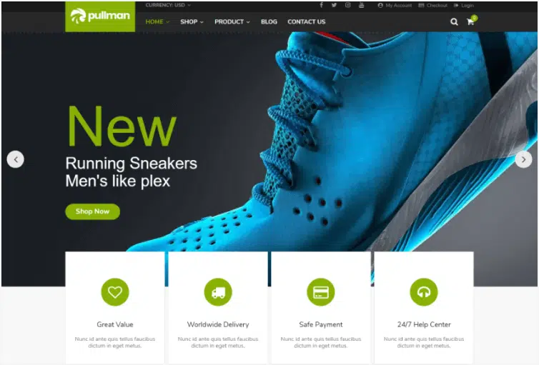 Pullman – Shoes Store Shopify Theme