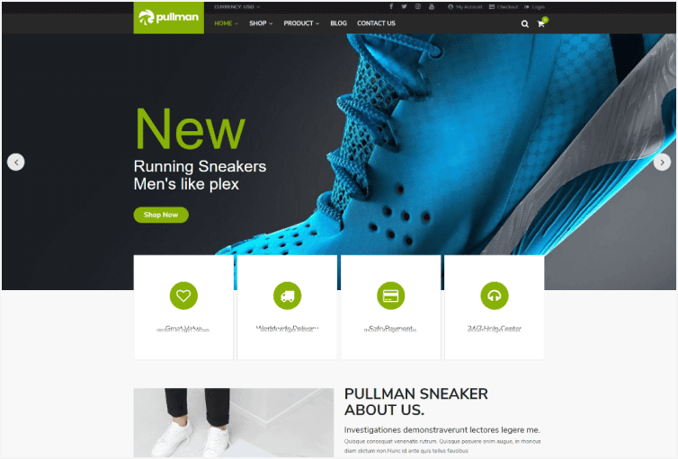 Pullman - Sportswear & Shoe Store Shopify Theme