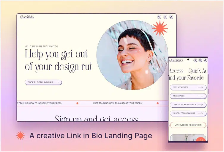 Quicklinks - Landing page Webflow Template