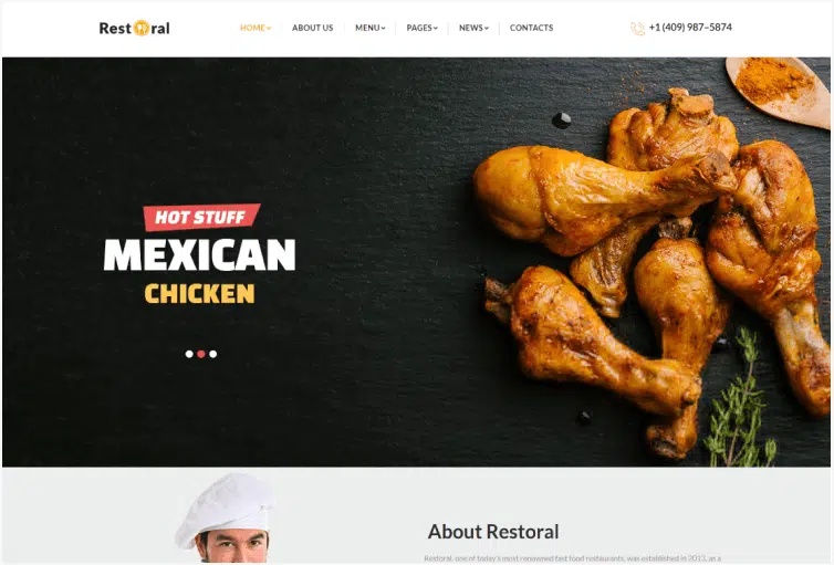 Restoral - Food & Restaurant HTML Responsive Bootstrap 4 Template