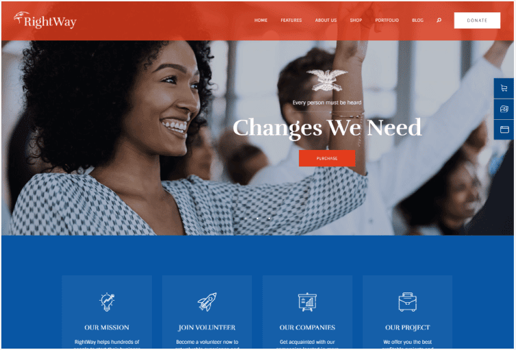 Right Way – Election Campaign and Political Candidate WordPress Theme