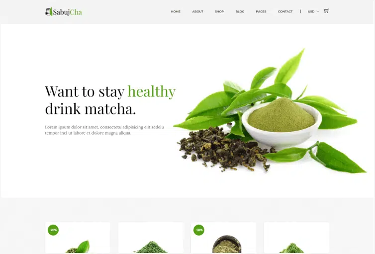 Sabujcha - Tea Store HTML Template