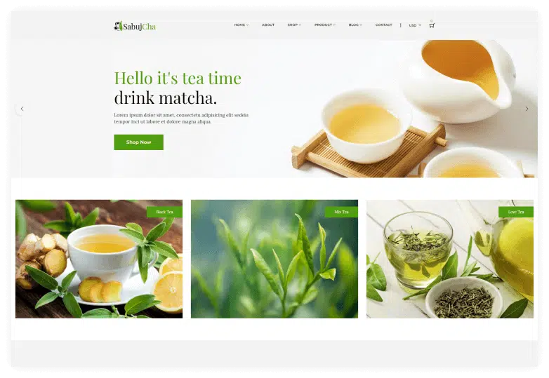 Matcha Shopify Theme - Sabujcha