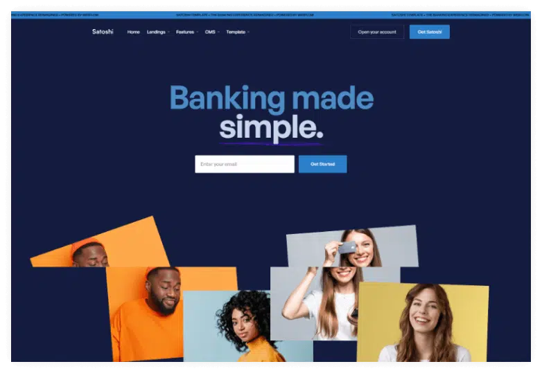 Satoshi - Bank Webflow template