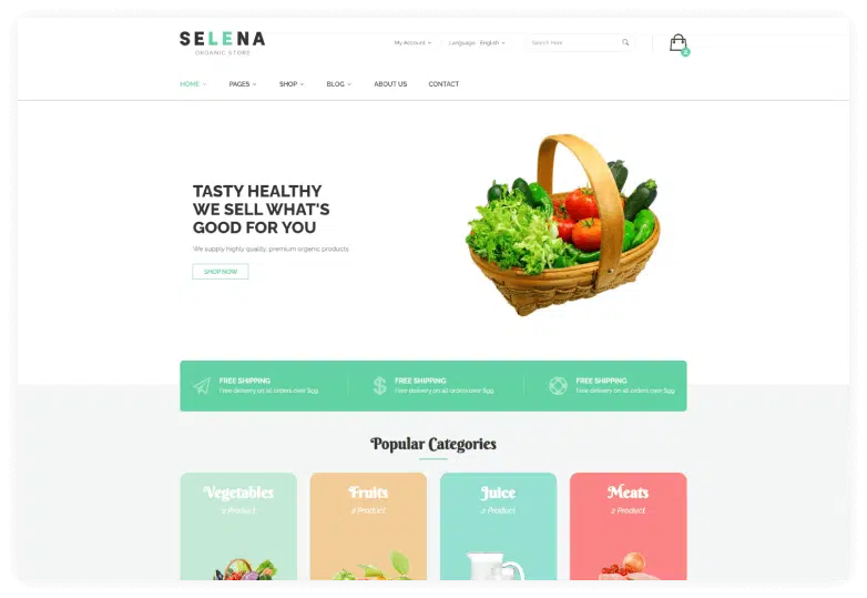 Selena - Organic Food Shop HTML Template