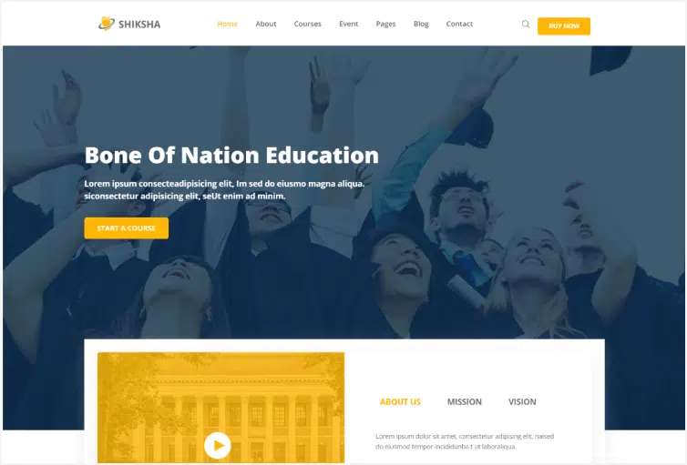 Shiksha - Education Template HTML