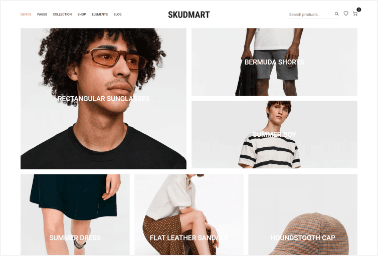 Skudmart – Fashion Luxury Shopping Website Template using Bootstrap 5