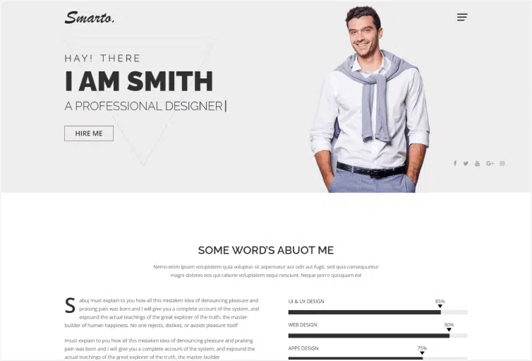 Smarto – Personal Portfolio Template