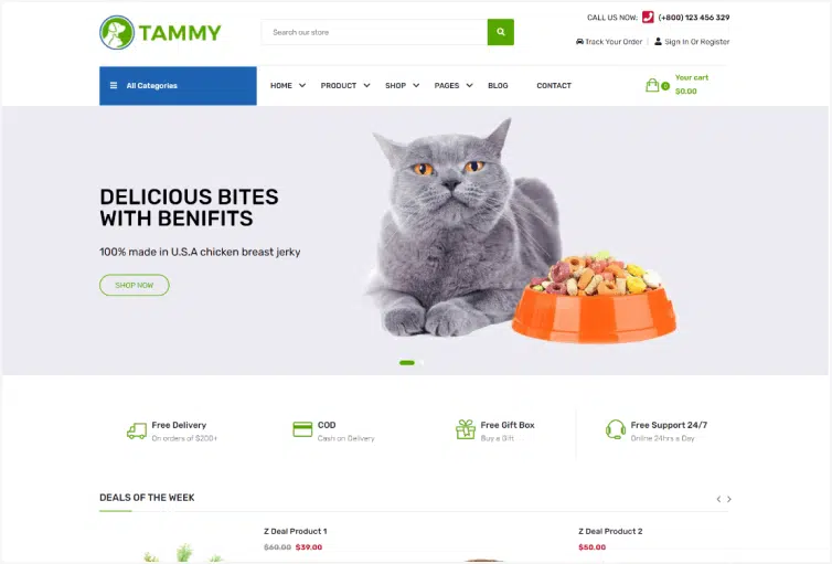 Tammy - Pet Care Shopify Theme