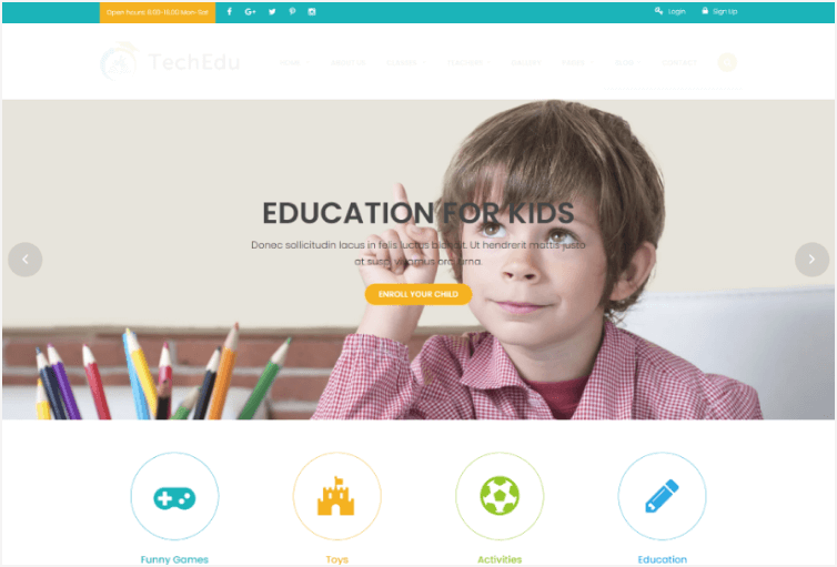Techedu - School Website Template based on Bootstrap 5