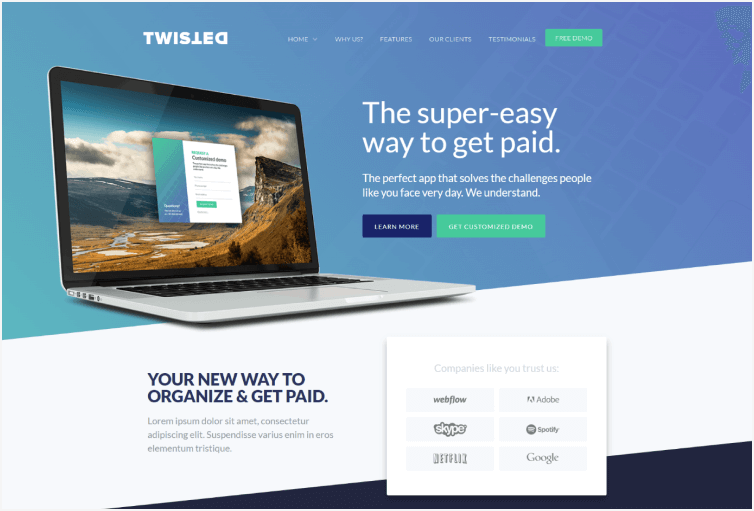 Twisted - Startup Webflow Template