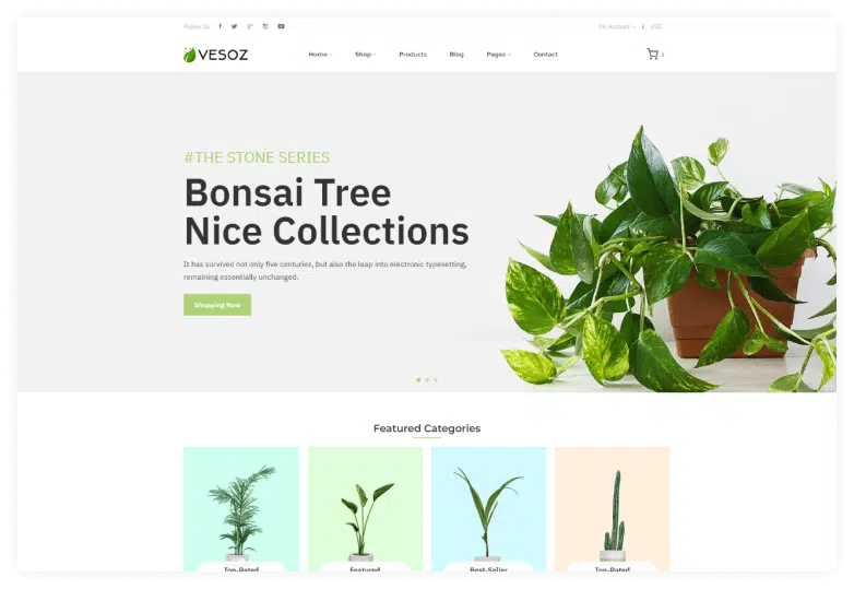 Vesoz - Plants And Nursery Shopify Theme