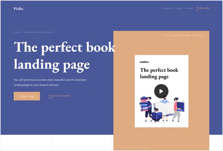 Vivlio - Book Webflow Template