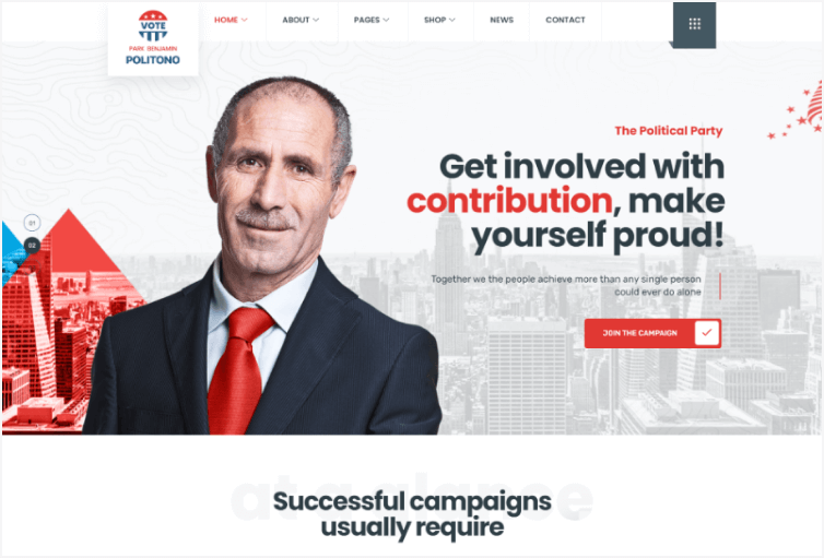 VoteStart – Political Campaign Theme