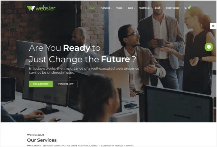 webster responsive multipurpose html5 template