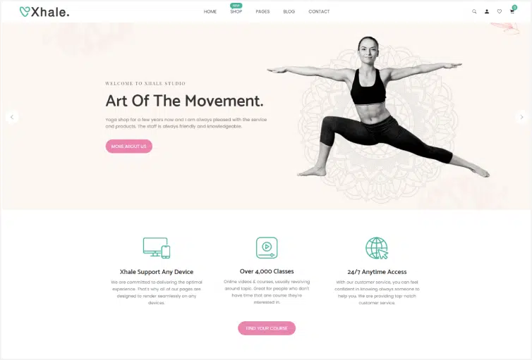Xhale - Yoga Store Shopify 2.0 Theme