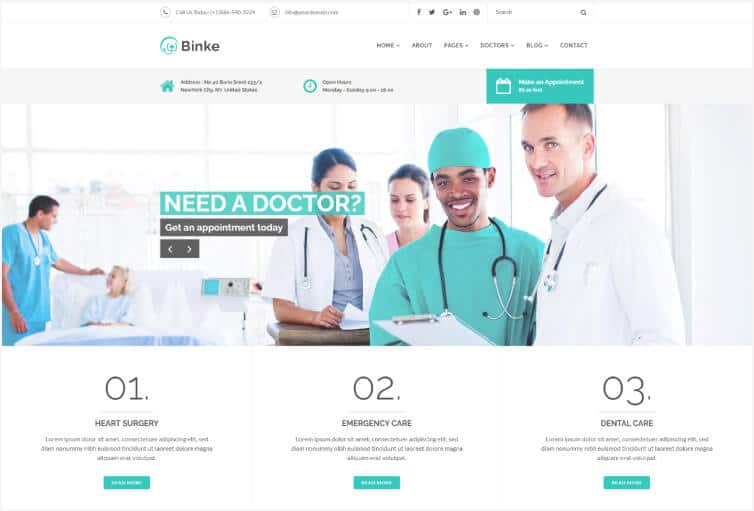 Binke - Health & Medical Bootstrap 5 Template