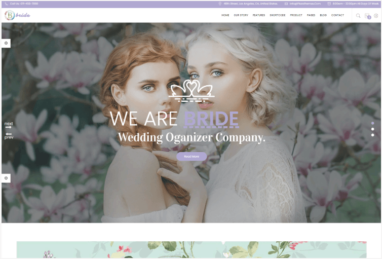 Bride Wedding Responsive HTML Template