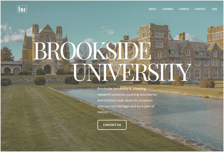 Brookside - University Webflow Template