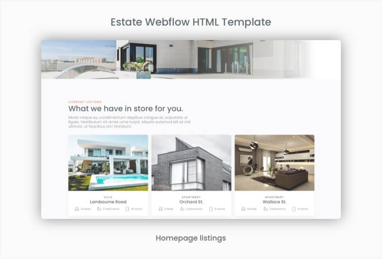Estate - Real Estate Webflow Website Template