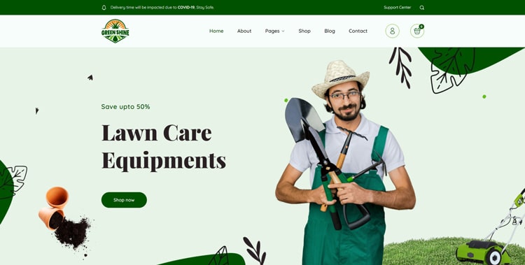 GreenShine - Lawn Care Website Template