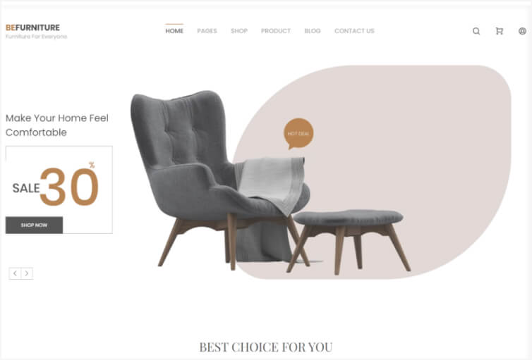 Hutche – Furniture ECommerce Bootstrap 5 Template
