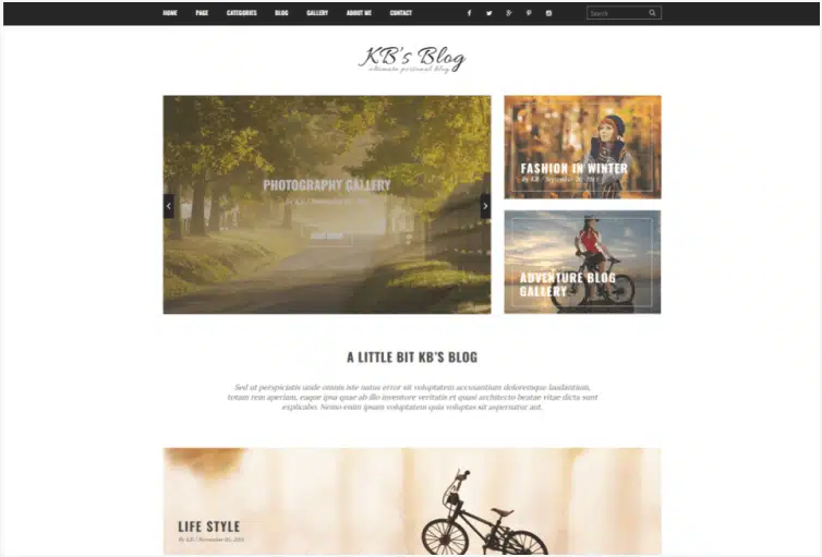 KB’s Blog HTML Template
