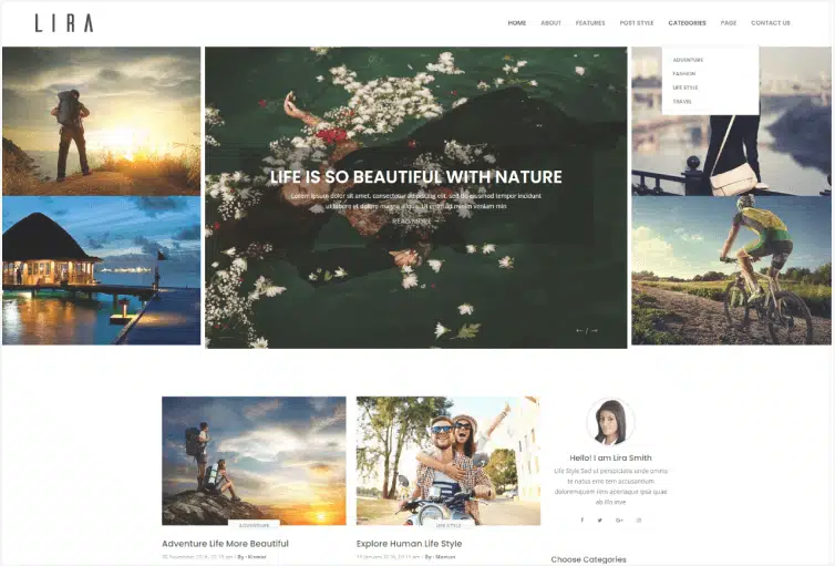 Lira Personal Blog HTML5 Template