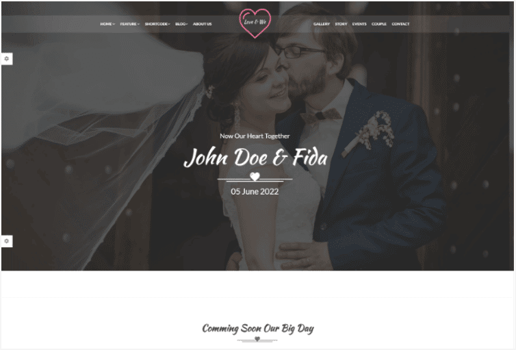 Love is Wedding HTML Template
