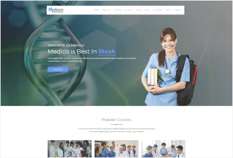 Medlearn – Medical Education HTML Template