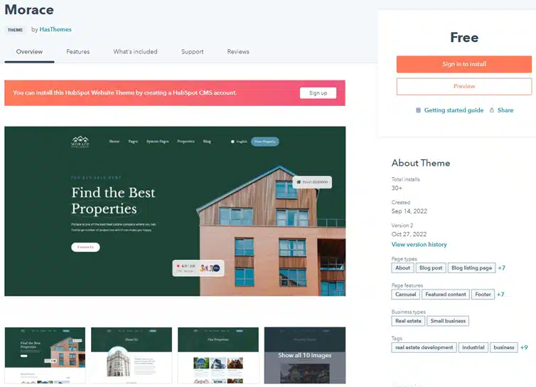 Morace - Real Estate Theme for HubSpot