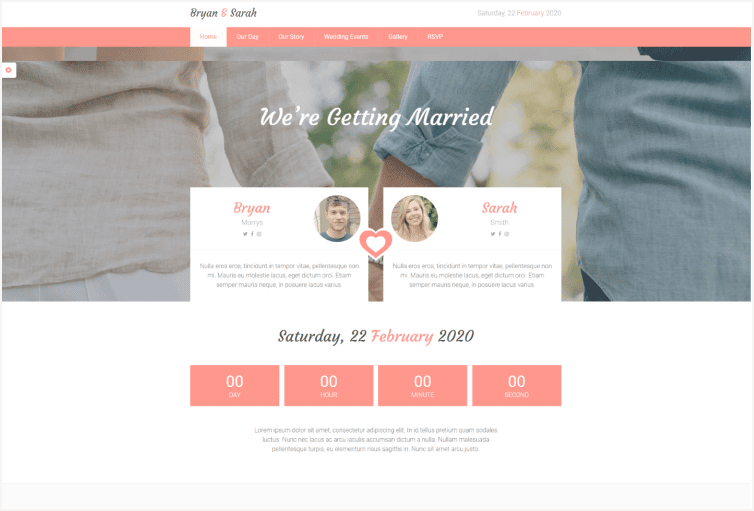 Our Love Wedding HTML Template