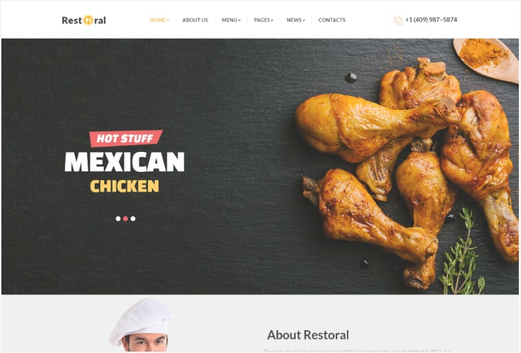 Restoral – Food & Restaurant HTML Responsive Bootstrap 4 Template