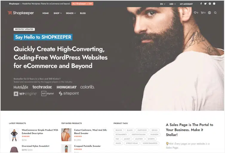 Shopkeeper – eCommerce WordPress Theme for WooCommerce