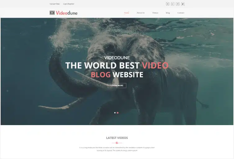 Videodune Video Blog HTML Template