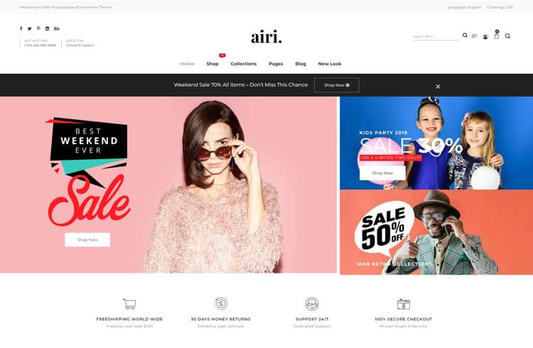Airi Minimal eCommerce HTML Template