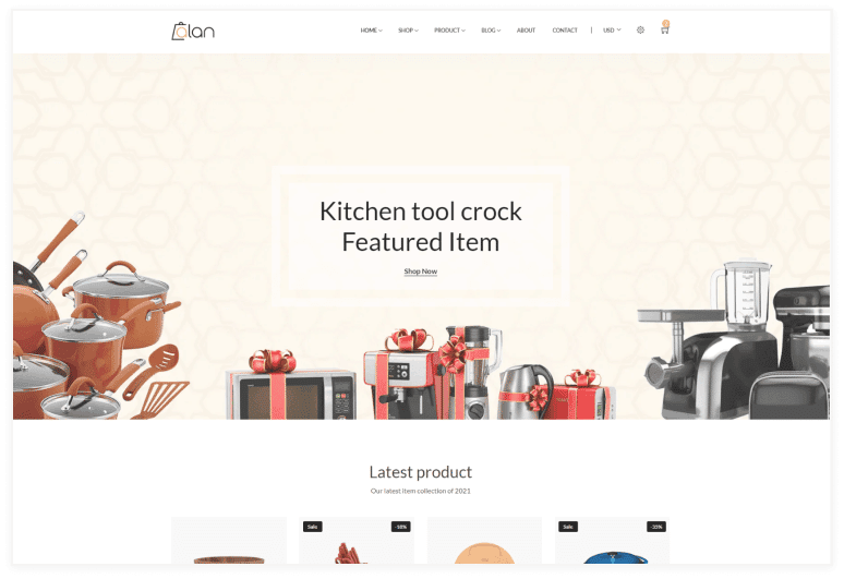 Alan – Kitchen Accessories Bootstrap 5 HTML Template