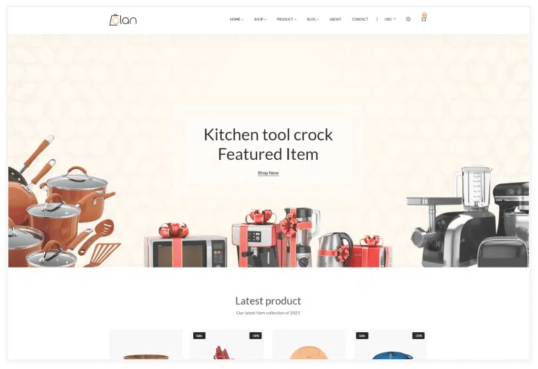 Alan – Kitchen Accessories Bootstrap 5 HTML Template