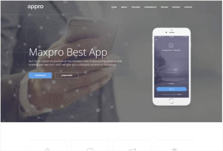 Appro – App Landing Page HTML Template