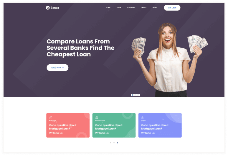 Banca - Banking & Business Loan Bootstrap-5 HTML Website Template