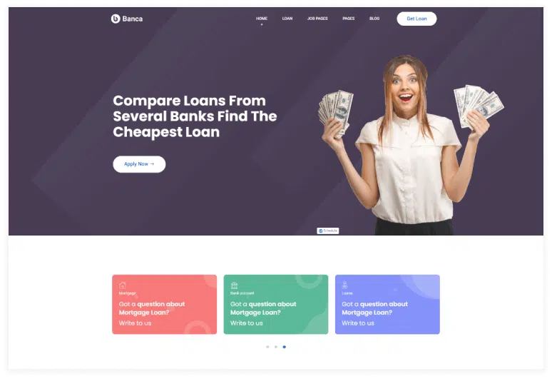 Banca - Banking & Business Loan Bootstrap-5 HTML Website Template